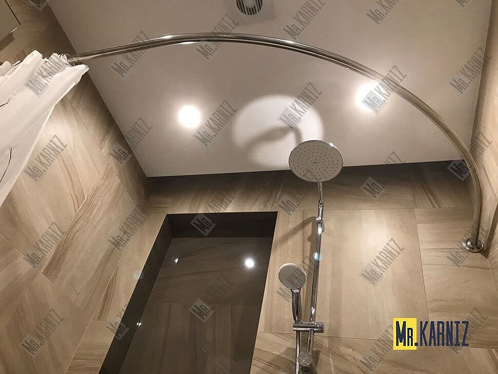 Карниз для ванной Угловой Асимметричный Дуга 170х110 Усиленный 25 мм фото 9