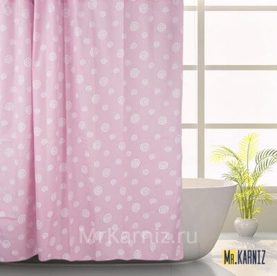 Штора для ванной Candy розовая