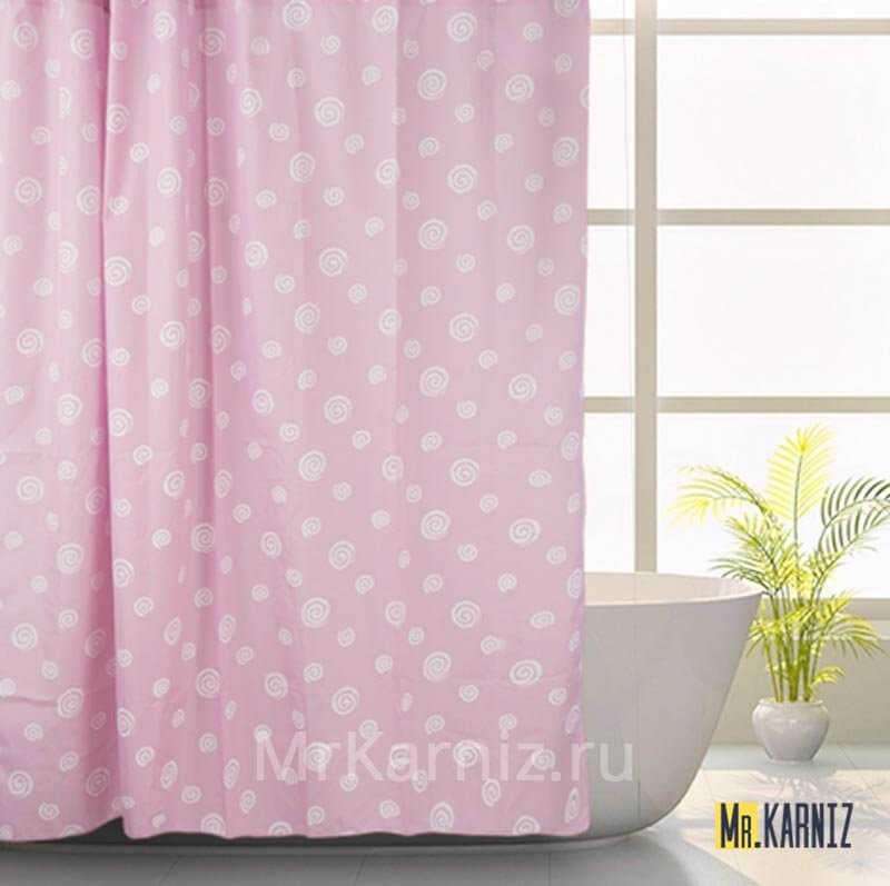 Штора для ванной Candy розовая