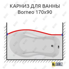Карниз для ванны Aquanet Borneo Передний борт 170х90 Усиленный 20 мм MrKARNIZ