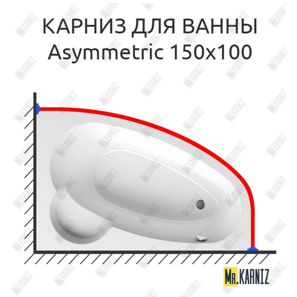 Карниз для ванны Ravak Asymmetric 150х100 Усиленный 25 мм MrKARNIZ Карниз для ванны Ravak Asymmetric 150х100 Усиленный 25 мм MrKARNIZ