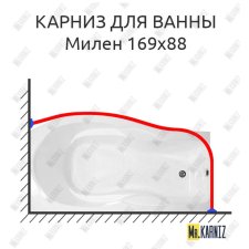 Карниз для ванны Bellsan Милен 169х88 Усиленный 20 мм MrKARNIZ